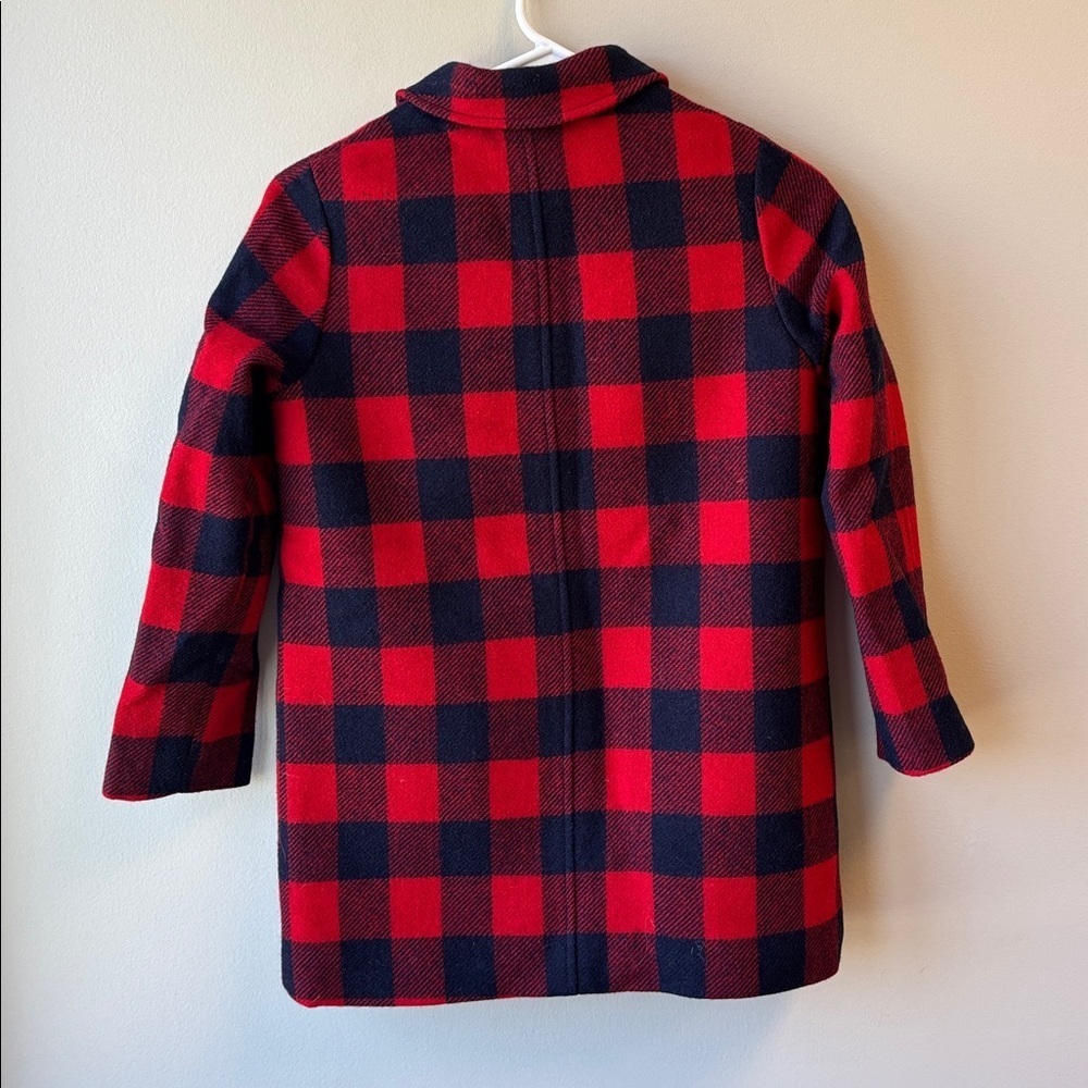 Crewcuts Red and navy Checkered Pea Coat - Picture 3 of 5